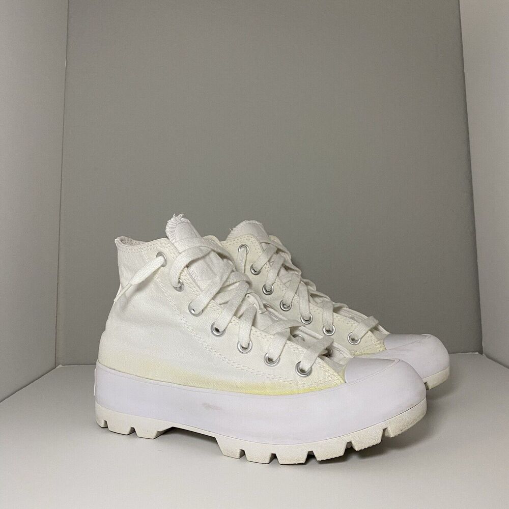 Converse Women's Chuck Taylor All Star Lugged 2.0 High White Platform Sneakers 9
